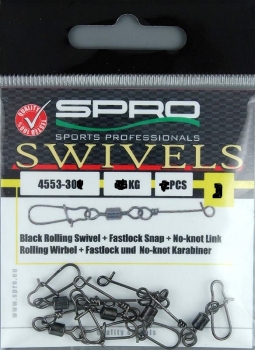 Spro Rolling Wirbel mit Fast Lock Snap und No Knot